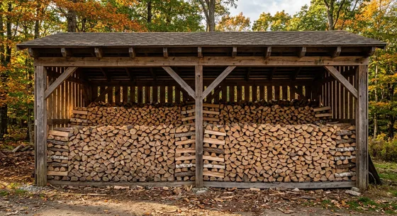Укладка дров в Костроме, улица Цветочная, 11