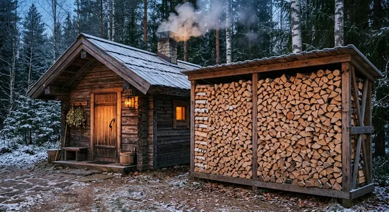 Укладка дров в Костроме, улица Кооперативная, 25
